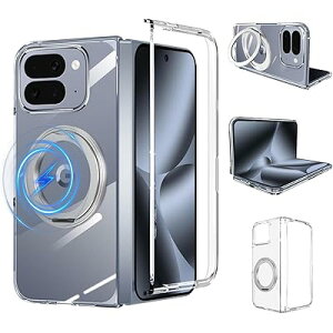 Google Pixel 10 Pro Fold �p �P�[�X �N���A 360°��]�X�^���h �X�}�z�P�[�X �O�[�O�� �s�N�Z�� 10�v