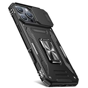 PNEWQNE iPhone 16 Pro Max �p�P�[�X �����O�t�� �Ռ��z�� �ϏՌ� �X�^���h�@�\ �ČRMIL�K�i �A�C�t�H