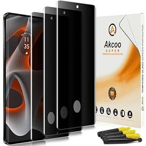 Akcoo �`�����h�~ Motorola Edge 50 Pro �p�K���X�t�B�����y3���Z�b�g�zUV�d�� �S�ʕی�t�B�����C�w
