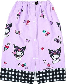 クロミ　kuromi　サイズ　70　プール　海水浴に　ラップタオル　サンリオ　入園　キャンディ