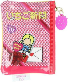 パティ＆ジミー 80年代 ポーチ ミニ いちご新聞 サンスター文具　サンリオキャラクターズ