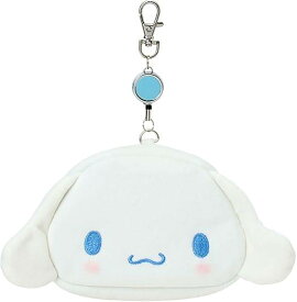 シナモロール　シナモン　フェイス形パスケース＆ポーチ 定期入れ リール付き