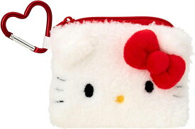 ハローキティ　キティ　フェイス型　ポーチ　カラビナ付き　ミニサイズ　149128