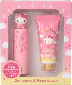 ハローキティ　キティ　リップクリーム＆ハンドクリームセット 　化粧箱入り