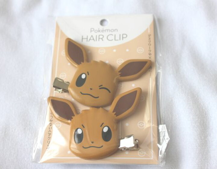 楽天市場 ポケモン イーブイ 前髪クリップ ヘアクリップ ダイカット 杏仁堂