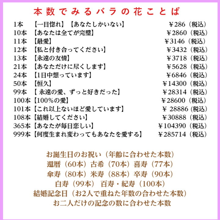 父の日 バラ 何本？