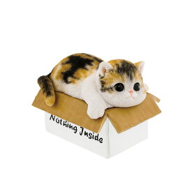 Benny's(ベニーズ) 猫の置物 ひみつの箱 本物そっくりなネコのガーデンオーナメント オブジェ レジン製 ギフト プレゼント QY-238