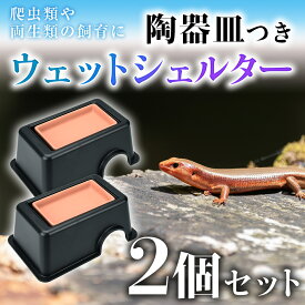 【2個セット】爬虫類シェルター 保湿用 両生類 トカゲ ヤモリ ヘビ 環境整備 寝床 産卵 脱皮 シェルター ウェットシェルター 隠れ家 洞窟 飼育 飼育ケース ハイドロボックス 水 保水 保湿 爬虫類 は虫類 スネーク 蛇 へび コーンスネーク とかげ やもり カエル かえる 蛙