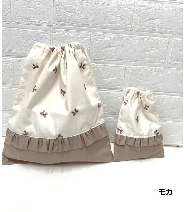 レッスンバッグ　上履き入れ　体操服袋　チェリー刺繍×チェリーキルト　ハンドメイド 楽天市場】5点セット【キルティング】【リボン】【刺繍