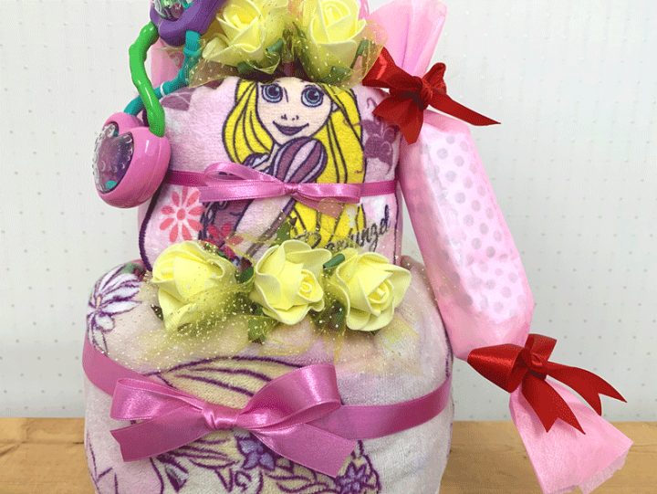 楽天市場】【出産祝い】【おむつケーキ 3段 】プリンセス【女の子用 