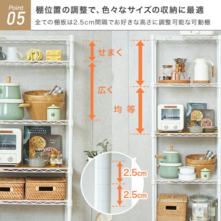 楽天市場】ラック ウッドシート付き オープンラック スチールラック 幅 
