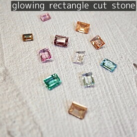 [glowing rectangle clear stone 4個入り 全11種] ネイル ネイルパーツ ストーンネイル カットストーン セルフネイル グローイング　クリア