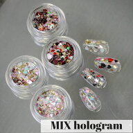 [MIX hologram ハートスターホログラム 4種類] ミックスホログラム スパンコール ハート スター 星