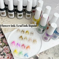 Flower ink liquid/Leaf ink liquid[全15色 単品 ] ネイル ネイルパーツ ネイル用品 セルフネイル インク…