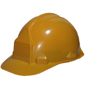 一般作業/工事用ヘルメット・イエロー・FN2-1(ABS樹脂・内装一式/ワンタッチあご紐/ライナーなし) ヘルメット 工事用ヘルメット 作業用ヘルメット つば付きヘルメット