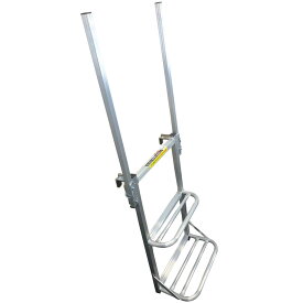 トラックス荷台はしご・高さ1,440mm×幅450mm x ステップ250mm/160mm（手すり付/アルミ/2段） トラックステップ トラック用はしご 荷台用ステップ 荷台用はしご トラック昇降はしご アルミはしご
