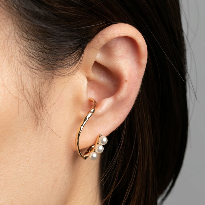 楽天市場 Special Price 残りわずか パールイヤーフック レディース アクセサリー ノンホールピアス イヤリング イヤーカフ シルバー ゴールド プチプラ シンプル ａｎｏｈ アクセサリー