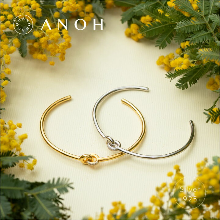 楽天市場】【ANOH オリジナル】【Silver925】ぺイブクリスタルバングル 