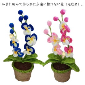 胡蝶蘭 造花 かぎ針編み 完成品 ぬいぐるみ花束 編み物 枯れない花 毛系 卒業 入学 お祝い 引越し 新生活 敬老の日 可愛い 誕生日 プレゼント 発表会 結婚式 記念日 置物 インテリア かわいい