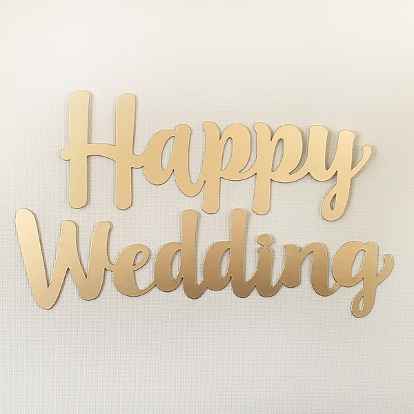 【休業中も発送】 Happy Wedding (ハッピーウェディング) レタープロップス 【結婚式の高砂やウェルカムスペースの飾り付けに】  レターバナー 文字バナー 【あす楽対応】 T RSL アナザークルーウェディング