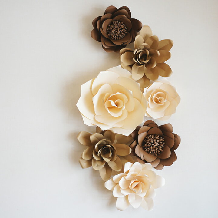 楽天市場 ジャイアントフラワー 手作りキット 7点セット ブラウン セット 結婚式やパーティーに ペーパーフラワー ジャンボ 飾り付け ウォール フラワー 紙 壁 アナザークルーウェディング 楽天市場 ジャイアントフラワー 手作りキット 7点セット ブラウン セット 結婚式やパーティーに ペーパーフラワー ジャンボ 飾り付け ウォール フラワー 紙 壁 アナザークルーウェディング