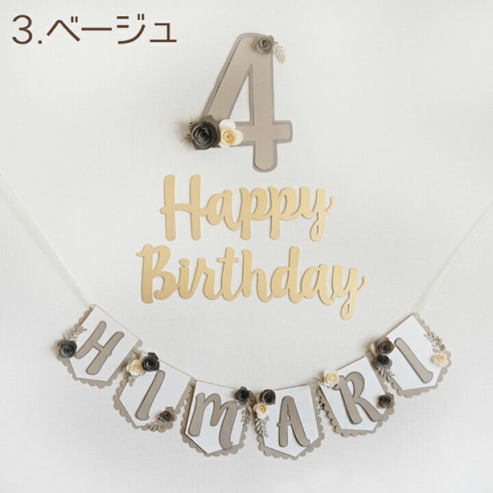 楽天市場】HAPPY BIRTHDAY お名前ガーランド 年齢数字セット お誕生日 