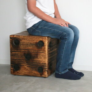 スツール サイコロ サイドテーブル オットマン 古材 オールドチーク 椅子 子供 正方形 DICE キューブ インダストリアル 男前 ヴィンテージ調 おしゃれ かわいい 北欧 レトロ モダン チェア い