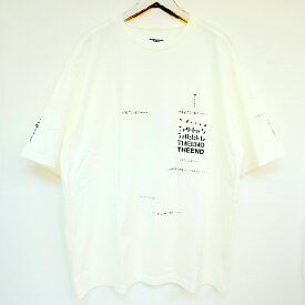 TAKAHIROMIYASHITA The Soloist ソロイスト 国内正規 21AW oversized gometric morse code s/s tee モースコード Tシャツ オーバーサイズ sc.0016AW21 white ホワイト 白 44【中古】