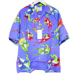 WACKO MARIA×NECKFACE ワコマリア ネックフェイス 国内正規 21AW HAWAIIAN SHIRT TYPE-3 ハワイアンシャツ アロハシャツ NECKFACE-WM-HI12-C PURPLE パープル 紫 L【中古】