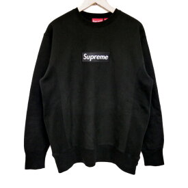 Supreme Old Model 2000年代初期 Box Logo Crewneck Sweatshirt ボックスロゴクルーネック スウェット 裏起毛 カナダ製 Black ブラック 黒 M【中古】