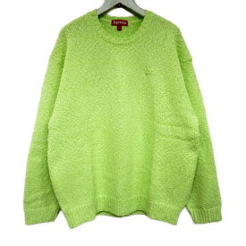 Supreme 国内正規 24SS Boucle Small Box Sweater ブークレスモールボックスセーター ニット Bright Lime ブライトライム ライムグリーン 黄緑 XL【中古】