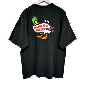 HUMAN MADE ヒューマンメイド NIGO 国内正規 京都限定 POCKET T-SHIRT TEE DUCK 1928 ポケットTシャツ ダック BLACK ブラック 黒 XL【中古】