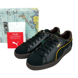 PUMA×ONE PIECE プーマ ワンピース 国内正規 24SS SUEDE 4 ONE PIECE スウェード 黒ひげ ティーチ 396525-01 BLACK DARK CHOCOLATE ブラック 黒 US7.5 25.5【中古】