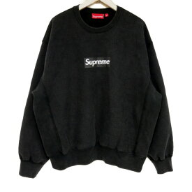 Supreme 国内正規 25SS Washed Box Logo Crewneck ウォッシュドボックスロゴクルーネック スウェット ボックスロゴプリント Black ブラック 黒 L【中古】