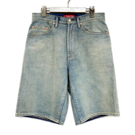 Supreme 国内正規 23SS Baggy Denim Short バギーデニムショーツ パンツ 汚れ加工 Dirty Indigo ダーティインディゴ 青 30【中古】