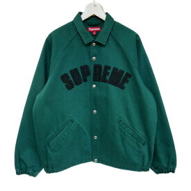 Supreme 国内正規 24SS Arc Denim Coaches Jacket アーチロゴ デニムコーチジャケット 13oz スナップボタン Green グリーン 緑 M【中古】