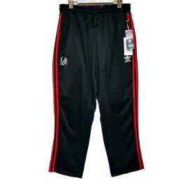 adidas×KoRn アディダス コーン 国内正規 24AW REVERSIBLE TRACK PANT リバーシブル トラックパンツ スリーストライプ チェック JG1340 BLACK RED ブラック レッド 黒 赤 L【中古】