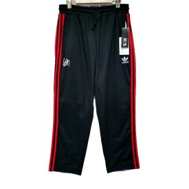 adidas×KoRn アディダス コーン 国内正規 24AW REVERSIBLE TRACK PANT リバーシブル トラックパンツ スリーストライプ チェック JG1340 BLACK RED ブラック レッド 黒 赤 M【中古】