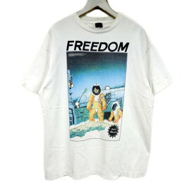 SAINT MICHAEL×GEEKS RULE×FREEDOM セントマイケル フリーダム 国内正規 24SS FD SS TEE ASTRO プリントTシャツ ビンテージ加工 アニメ SM-YS8-0000-C22 WHITE ホワイト 白 L【中古】