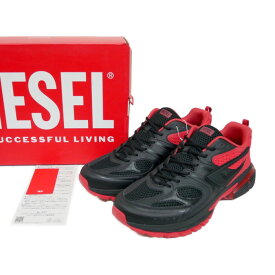 DIESEL ディーゼル by グレンマーティンス 国内正規 23AW S-SERENDIPITY PRO-X1 スニーカー Y2K Y03073 P0423 H9810 Jet Black High Risk Red ジェットブラック ハイリスクレッド 黒 赤 44 US10.5 28.5【中古】