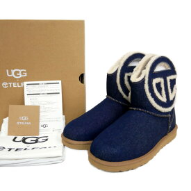UGG×TELFAR アグ テルファー 国内正規 LOGO MINI BOOT デニムブーツ ロゴミニ 1152550 INDIGO インディゴブルー US10 28【中古】