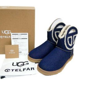UGG×TELFAR アグ テルファー 国内正規 LOGO MINI BOOT デニムブーツ ロゴミニ 1152550 INDIGO インディゴブルー US9 27【中古】