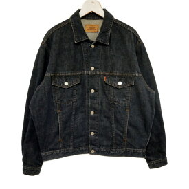 LEVI'S リーバイス ビンテージ 80s 80年代 88年製 日本製 70649-0206 デニムジャケット Gジャン スモールe オレンジタブ ブラック インディゴ L【中古】