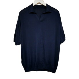 NICENESS ナイスネス 国内正規 25SS S.ANTOINE アントイネ スキッパーニットポロシャツ シルクニット NN-2702K15 Limited DARK NAVY ダークネイビー 紺 M【中古】