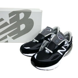 new balance ニューバランス M990BK6 990V6 990 MADE IN USA アメリカ製 米国製 ヒール星条旗 スニーカー BLACK ブラック 黒 US8.5 26.5 D【中古】