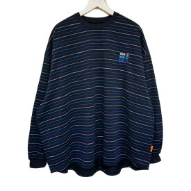 SEE SEE×eye_C see_C シーシー 国内正規 26SS SUPER BIG BORDER LS TEE スーパービッグ ボーダーロングスリーブTシャツ 長袖 NAVY ネイビー 紺 L【中古】