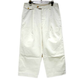 AURALEE オーラリー 国内正規 25SS WASHED FINX CHINO ONE-TUCK PANTS ウォッシュドフィンクス チノワンタックパンツ ワイドパンツ チノパン A25SP02FC IVORY WHITE アイボリーホワイト 白 4【中古】