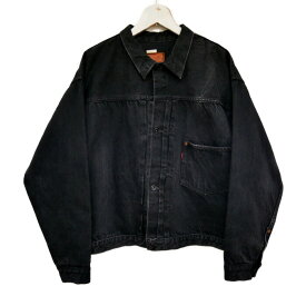 ONEPIECE OF ROCK CSF CORNNERS SEWING FACTORY ワンピースオブロック 国内正規 イベント限定 S406XXX DENIM JACKET 1ST T-BACK STYLE デニムジャケット Gジャン 大戦モデル フラップ無し ドーナツボタン ラッカー BLACK ブラック 黒 46【中古】