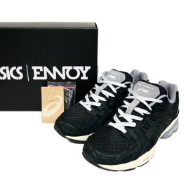 asics×ennoy アシックス エンノイ 国内正規 GEL NIMBUS 9 ゲルニンバス9 スニーカー 1201A986-002 BLACK SHEET ROCK ブラック シートロック 黒 US8 26【中古】