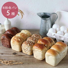米粉パン 冷凍便 【米粉食パン5種類バラエティセット】 食パン 5種 冷凍パン おすすめ しっとり もっちり食感 お米のパン 美味しい 手作り チョコ チーズ 玄米 レーズン ぶどう チョコ食パン チーズ食パン
